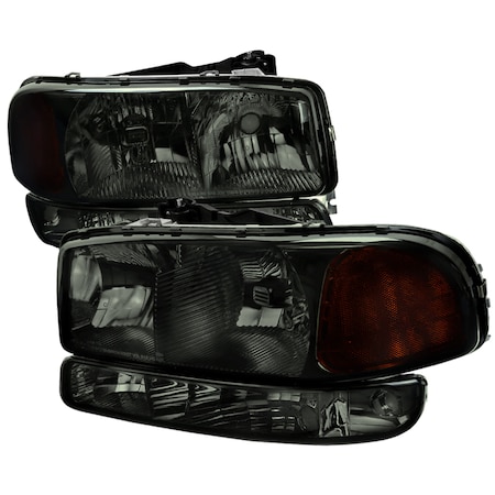 Spec-D Tuning Gmc Sierra Combo Set - Clear Housing With Smoked Lens 1999-2006 2LBLH-GMC99G-RS